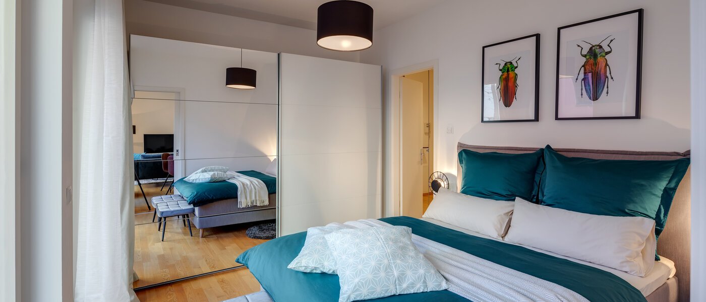 квартира München Schwabing (rechts der Leopoldstraße) 02 спальная комната 11920