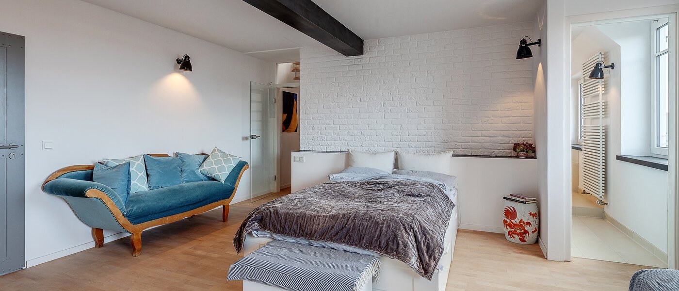 двухэтажная квартира München Ludwigsvorstadt 01 спальная комната 12126