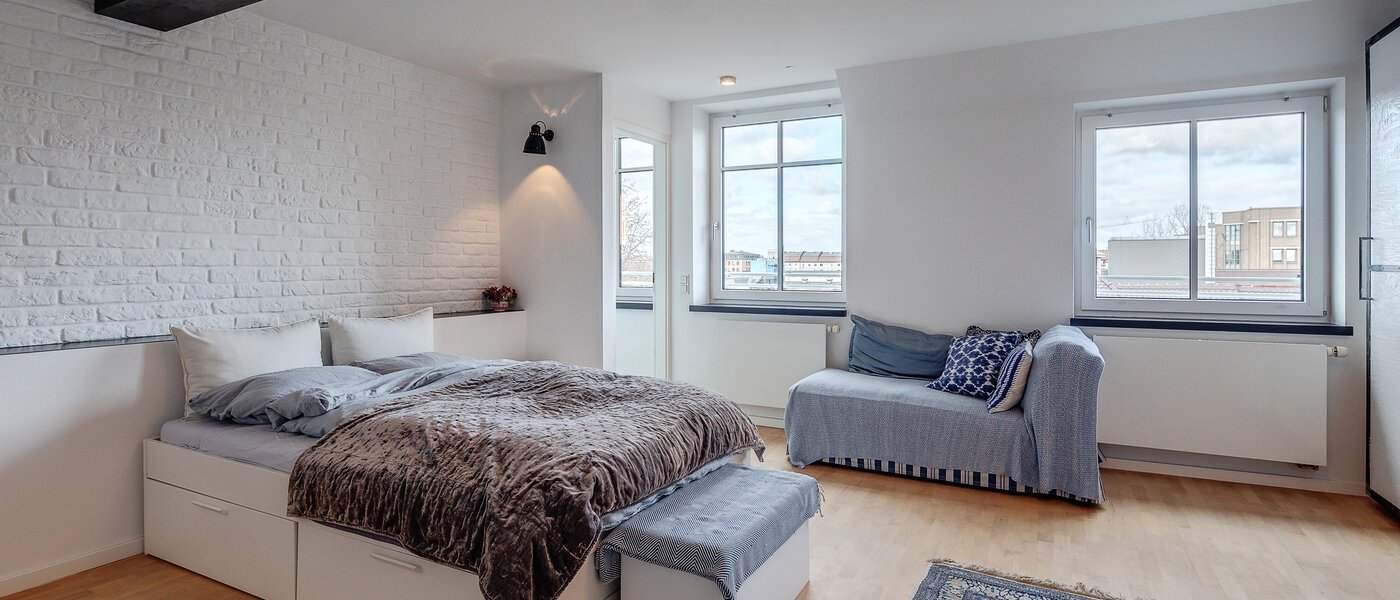 двухэтажная квартира München Ludwigsvorstadt 02 спальная комната 12126