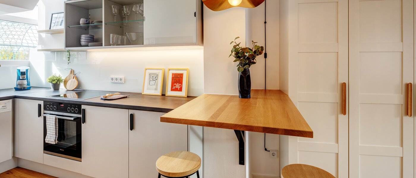 мансардная квартира München Lehel 05 кухня 12257