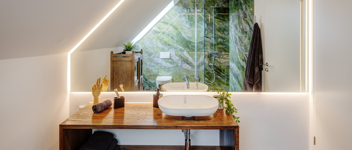мансардная квартира München Lehel 01 ванная комната 12257