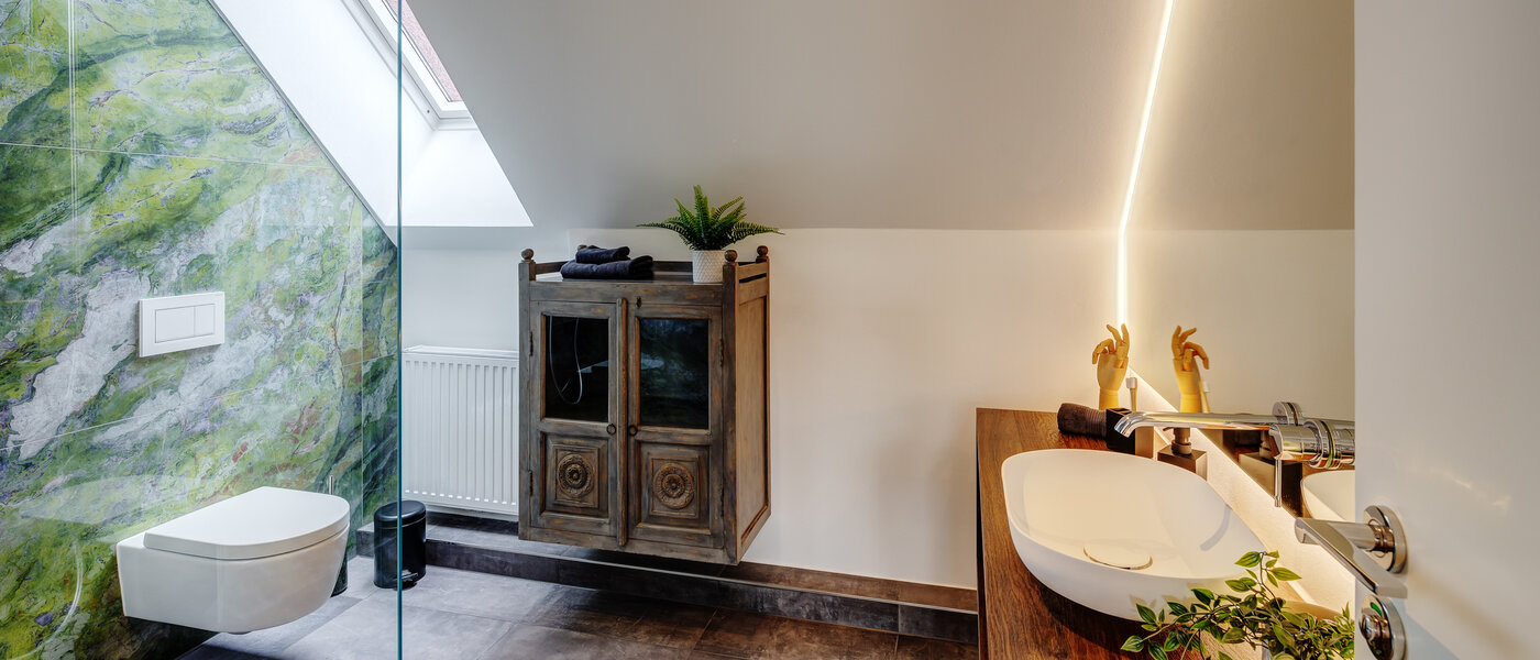 мансардная квартира München Lehel 03 ванная комната 12257