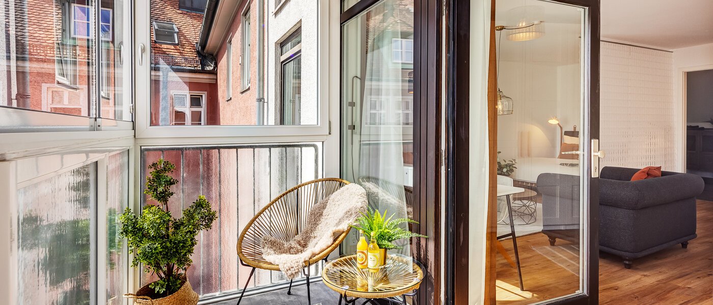 мансардная квартира München Lehel 01 балкон 12257