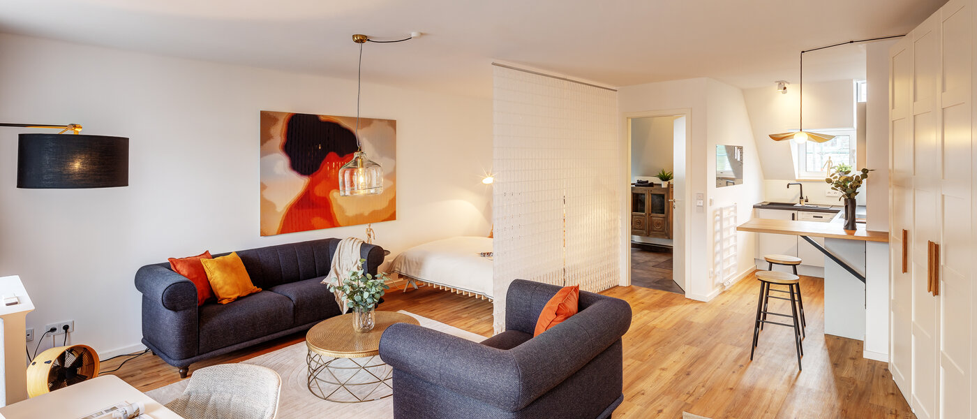 мансардная квартира München Lehel 02 жилое пространство 12257