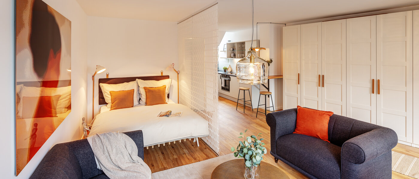 мансардная квартира München Lehel 03 жилое пространство 12257