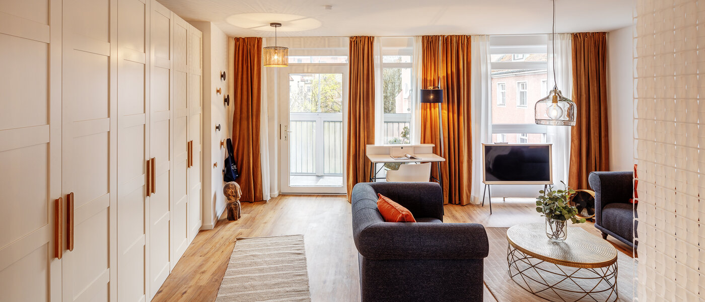 мансардная квартира München Lehel 04 жилое пространство 12257