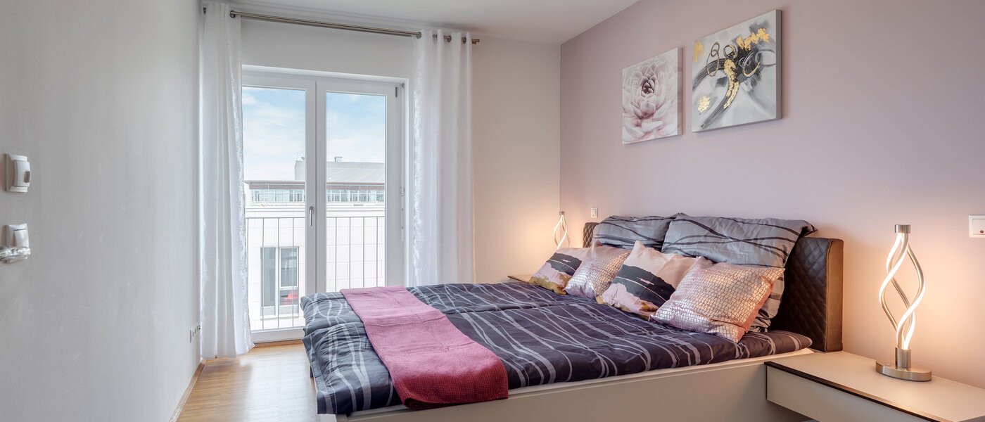 квартира München Messestadt Riem 01 спальная комната 12258