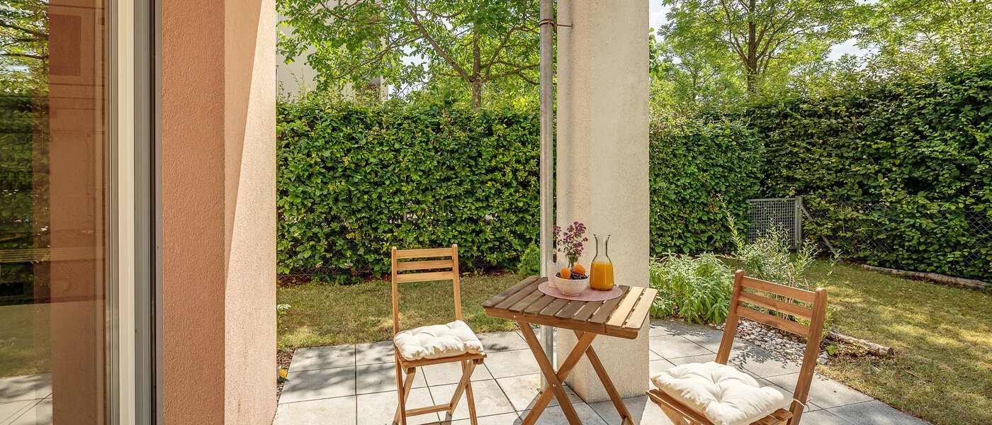 квартира с садом München Messestadt Riem 01 терраса 12287