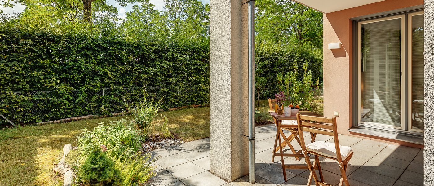 квартира с садом München Messestadt Riem 02 терраса 12287