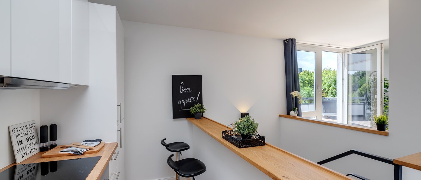 двухэтажная квартира München Moosach 02 кухня 12293