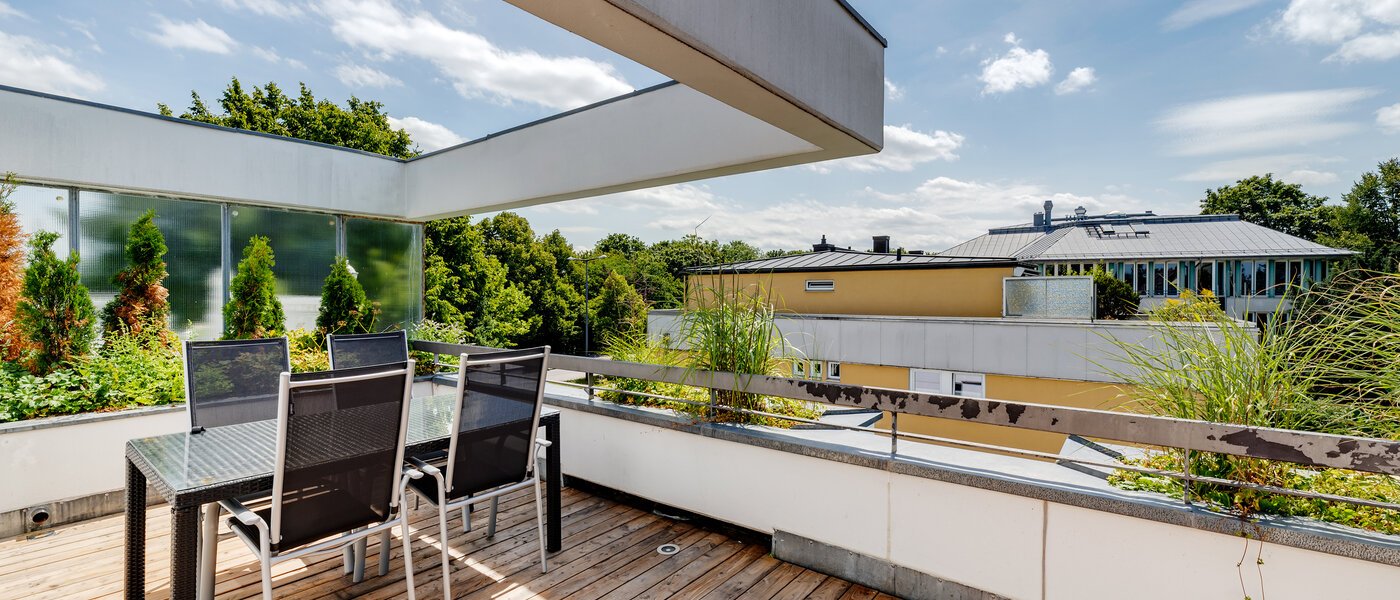 двухэтажная квартира München Moosach 02 вид из окна 12293