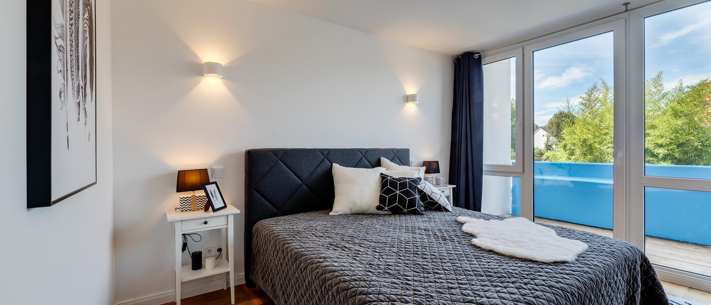 двухэтажная квартира München Moosach 01 спальная комната 12293