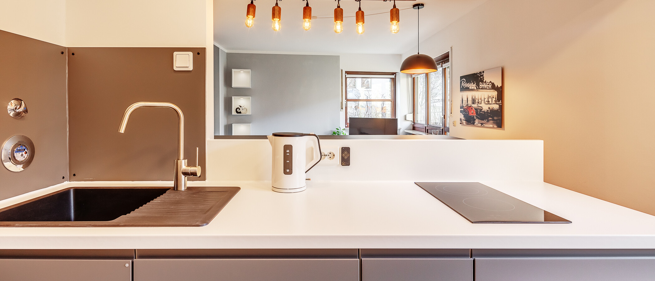 двухэтажная квартира München Milbertshofen 03 кухня 12485