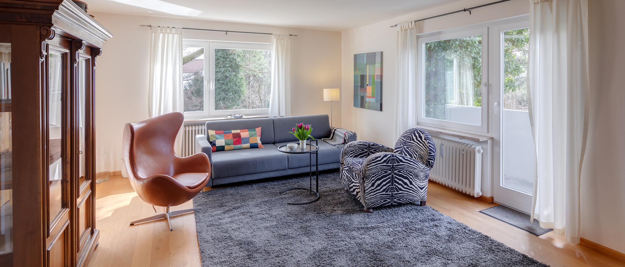 квартира München Großhadern 02 гостиная 12492