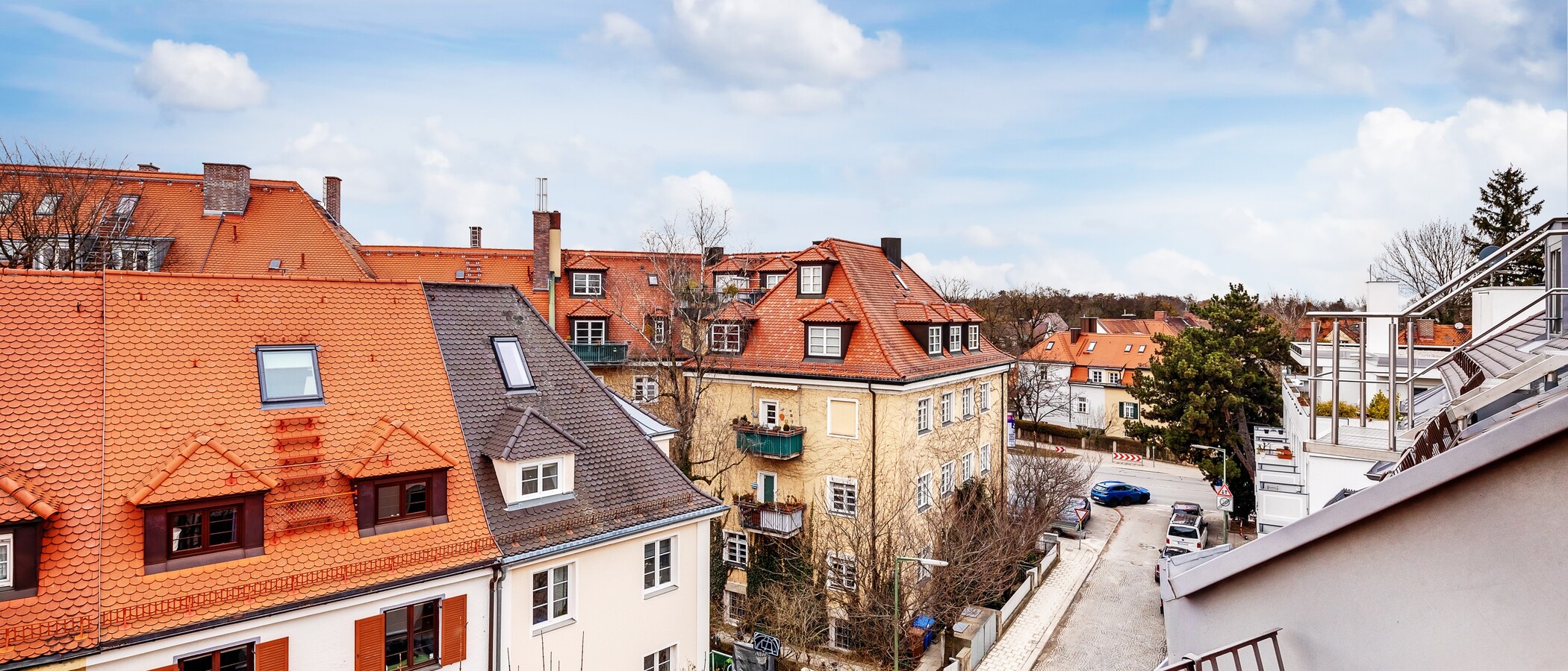 мансардная квартира München Nymphenburg 04 вид из окна 12497