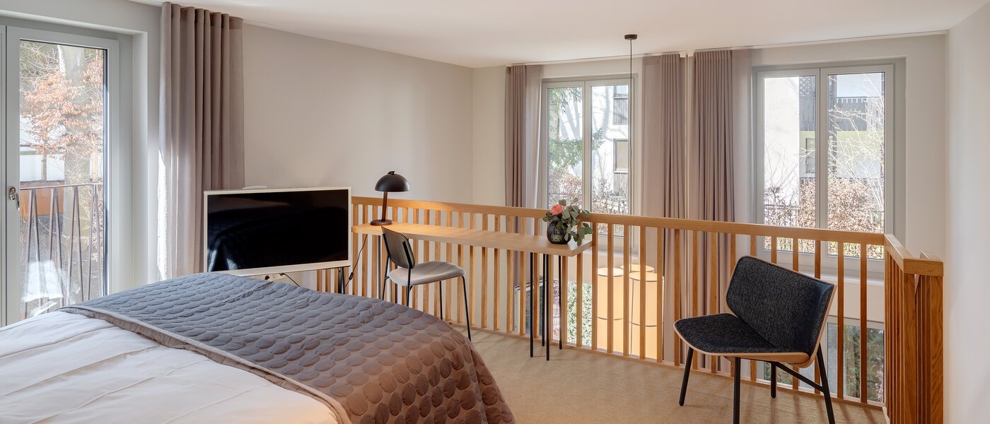 двухэтажная квартира-галерея München Herzogpark 02 зона для сна 12522