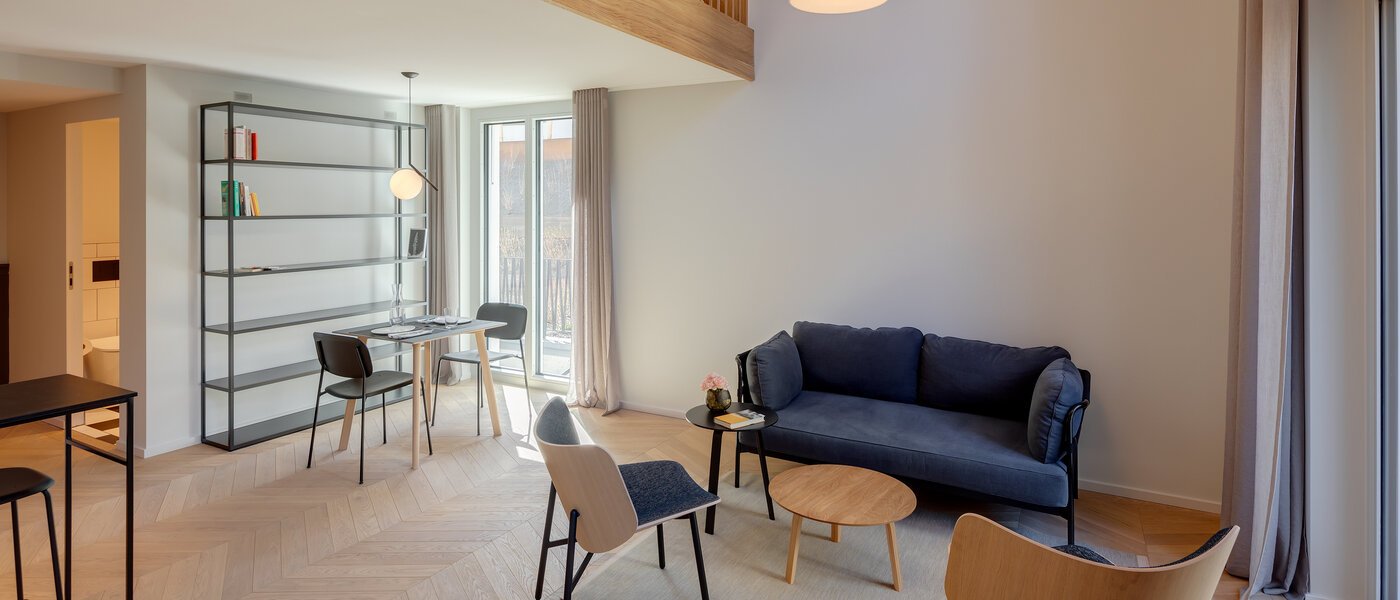 двухэтажная квартира-галерея München Herzogpark 02 жилое пространство 12522