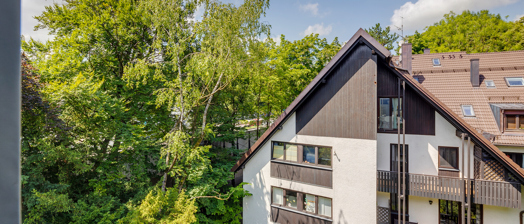 двухэтажная квартира-галерея München Herzogpark 01 вид из окна 12527