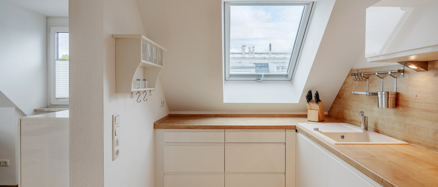 мансардная квартира München Lerchenau 03 кухня 12556