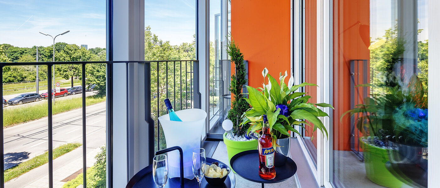 квартира München Schwabing-West (rund um den Hohenzollernplatz) 02 лоджия 12583