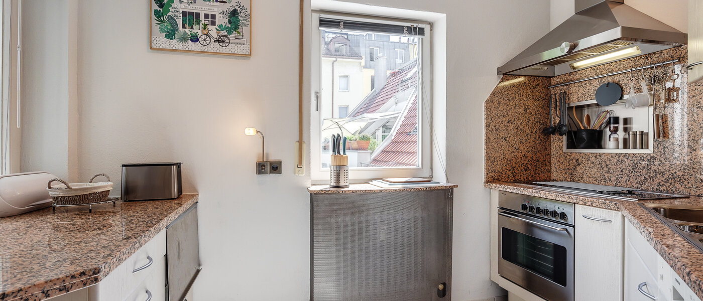 мансардная квартира München Maxvorstadt 03 кухня 12588