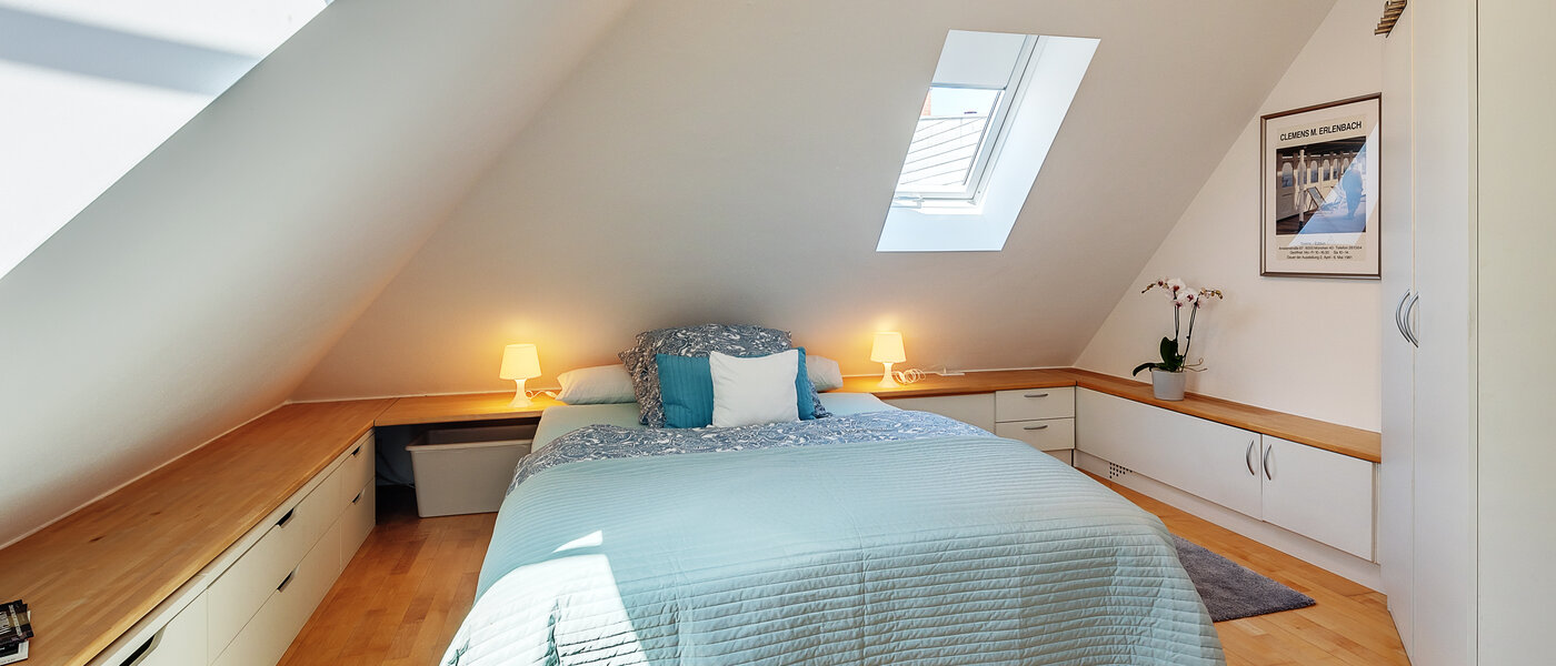 мансардная квартира München Maxvorstadt 01 спальная комната 12588