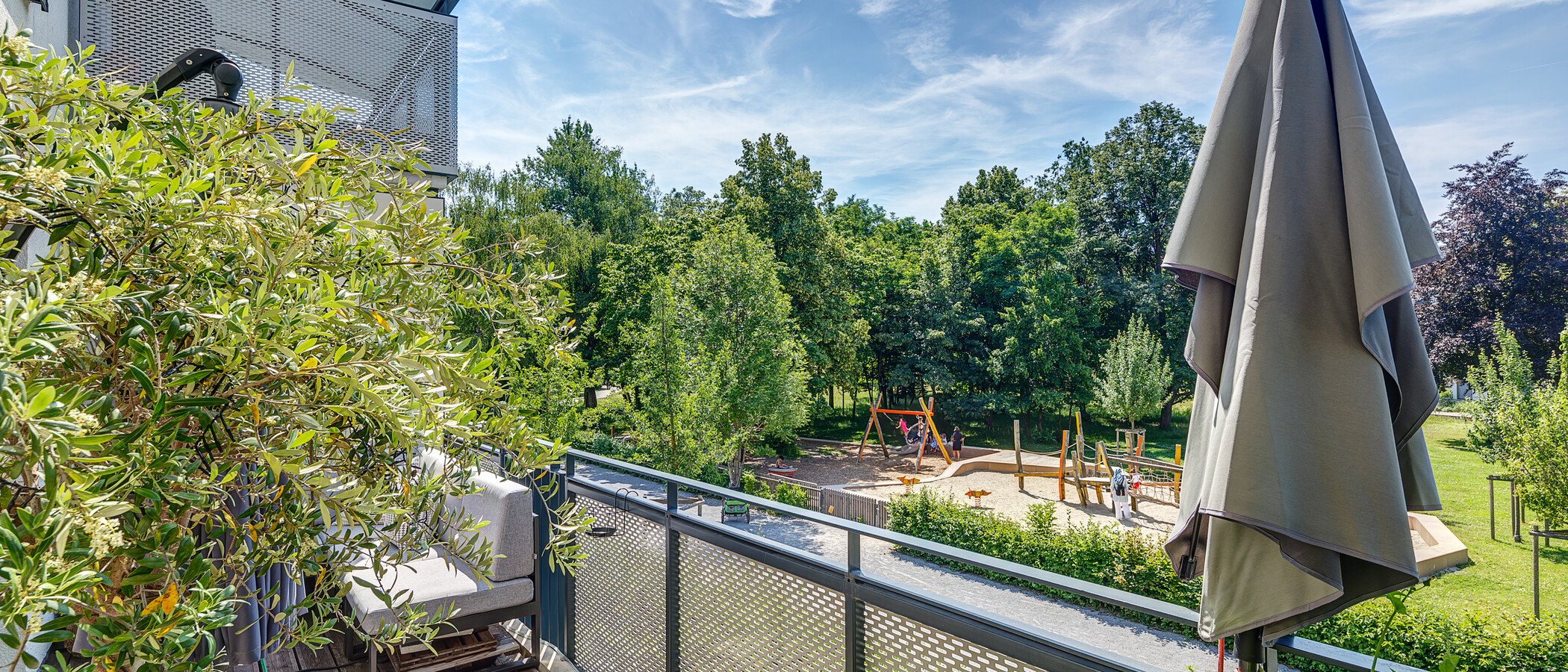 квартира München Schwabing - Domagkpark 01 вид из окна 12597