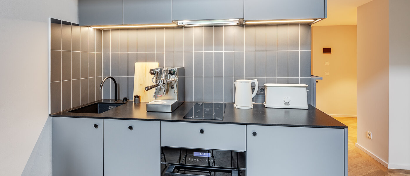 двухэтажная квартира-галерея München Herzogpark 03 кухня 12611