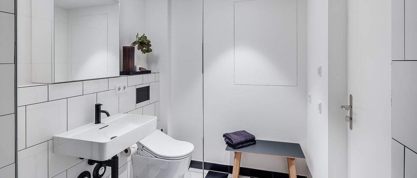 двухэтажная квартира-галерея München Herzogpark 04 ванная комната 12611