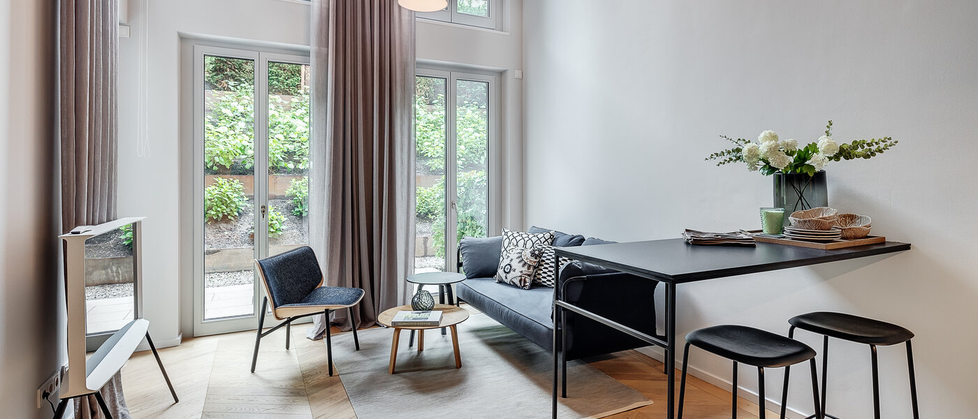 двухэтажная квартира-галерея München Herzogpark 04 жилое пространство 12611