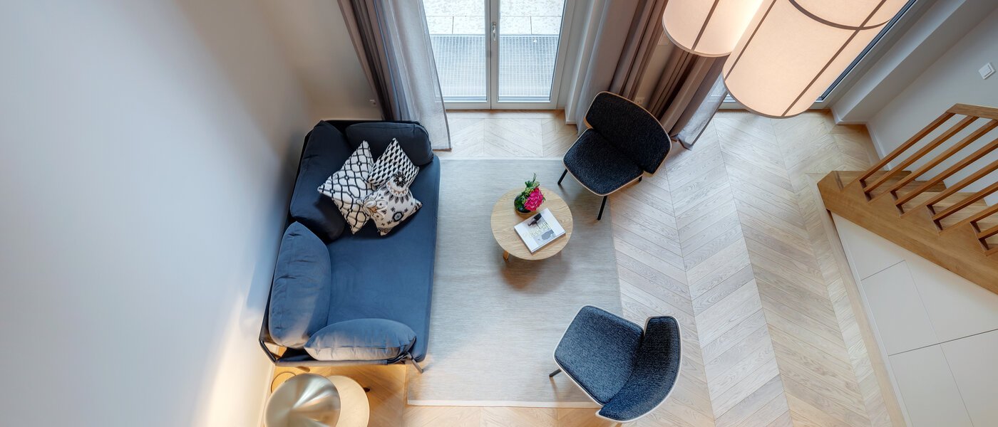 двухэтажная квартира-галерея München Herzogpark 05 жилое пространство 12615