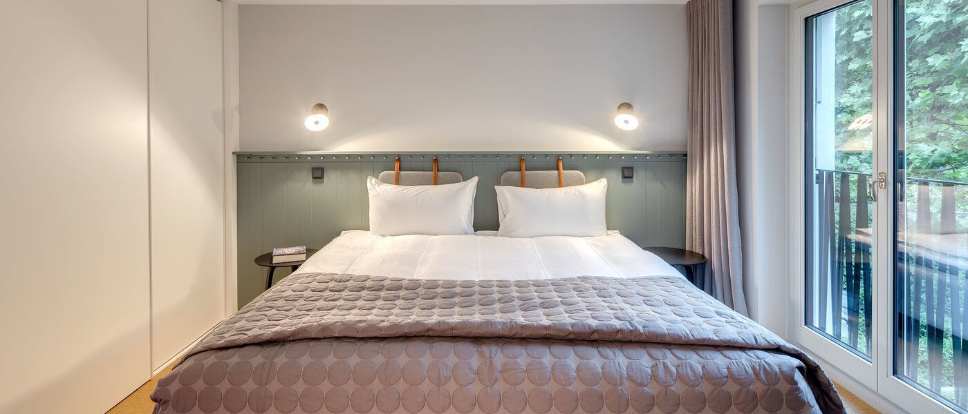 двухэтажная квартира-галерея München Herzogpark 01 зона для сна 12616