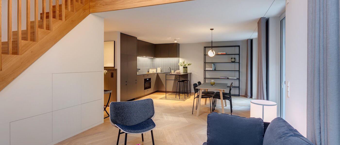 двухэтажная квартира-галерея München Herzogpark 04 жилое пространство 12616