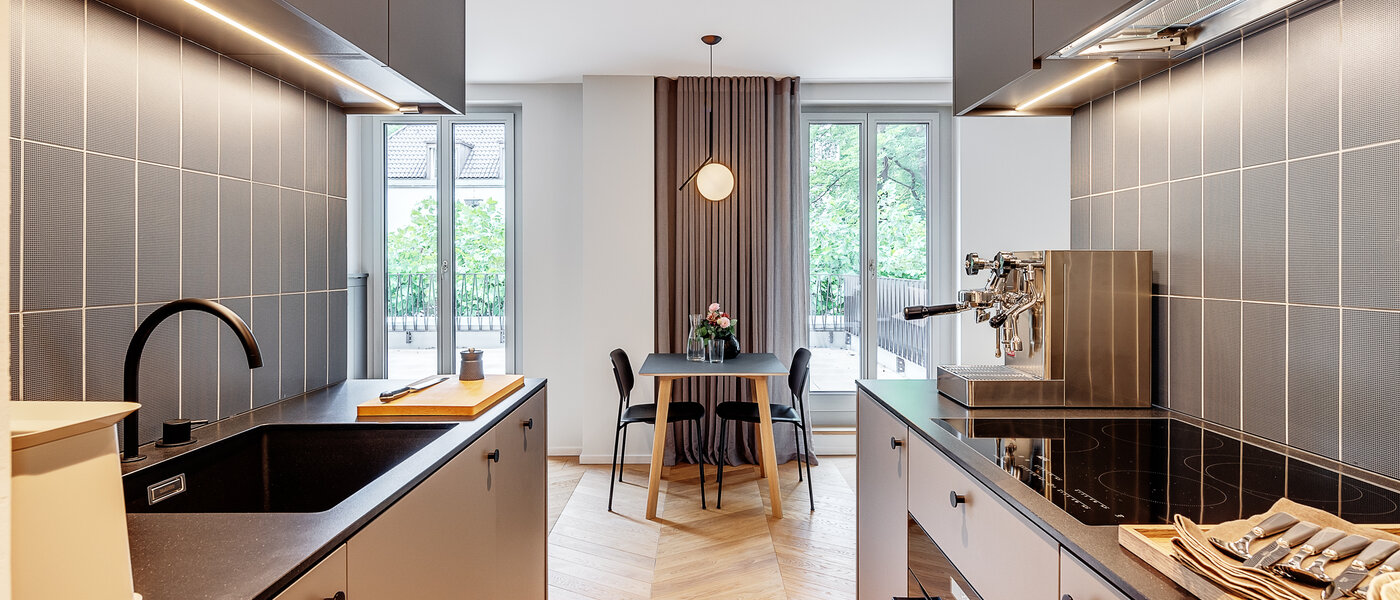 квартира München Herzogpark 03 кухня 12619