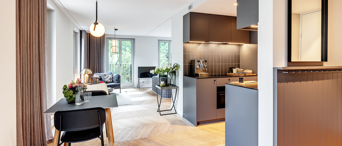 квартира München Herzogpark 01 жилое пространство 12619