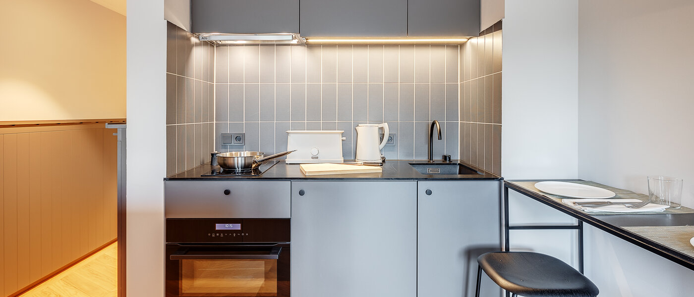 квартира München Herzogpark 01 кухня 12678