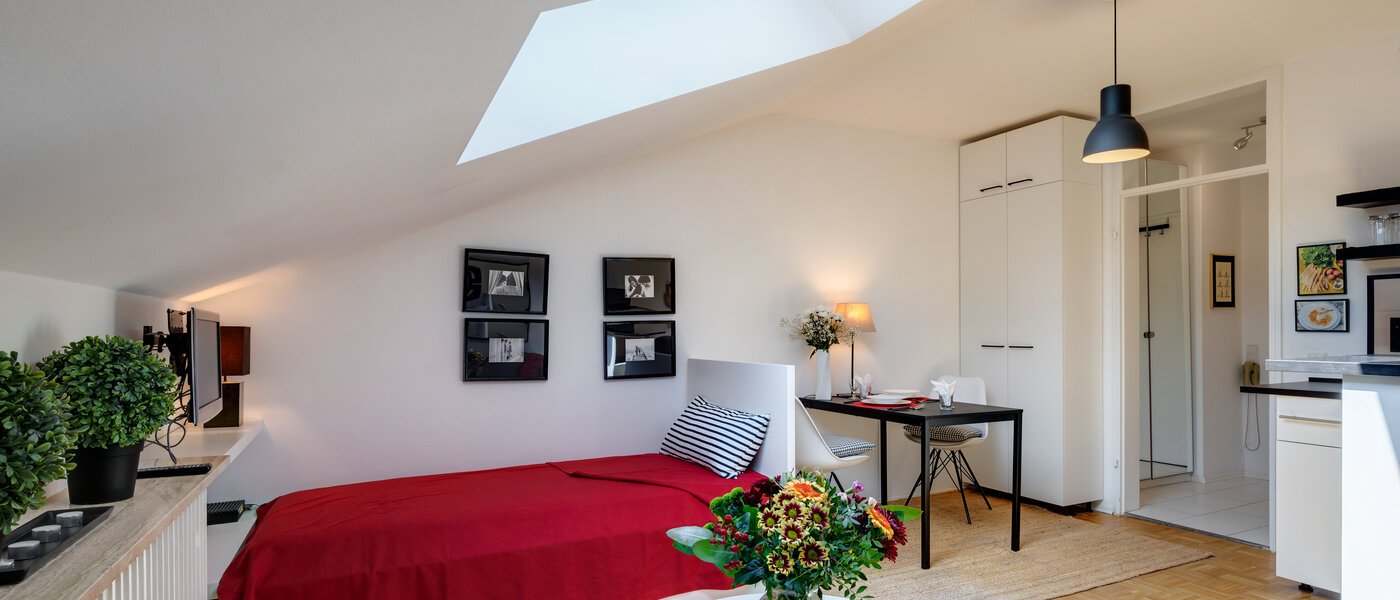 мансардная квартира Kreuth Weissach 01 зона для сна 12696