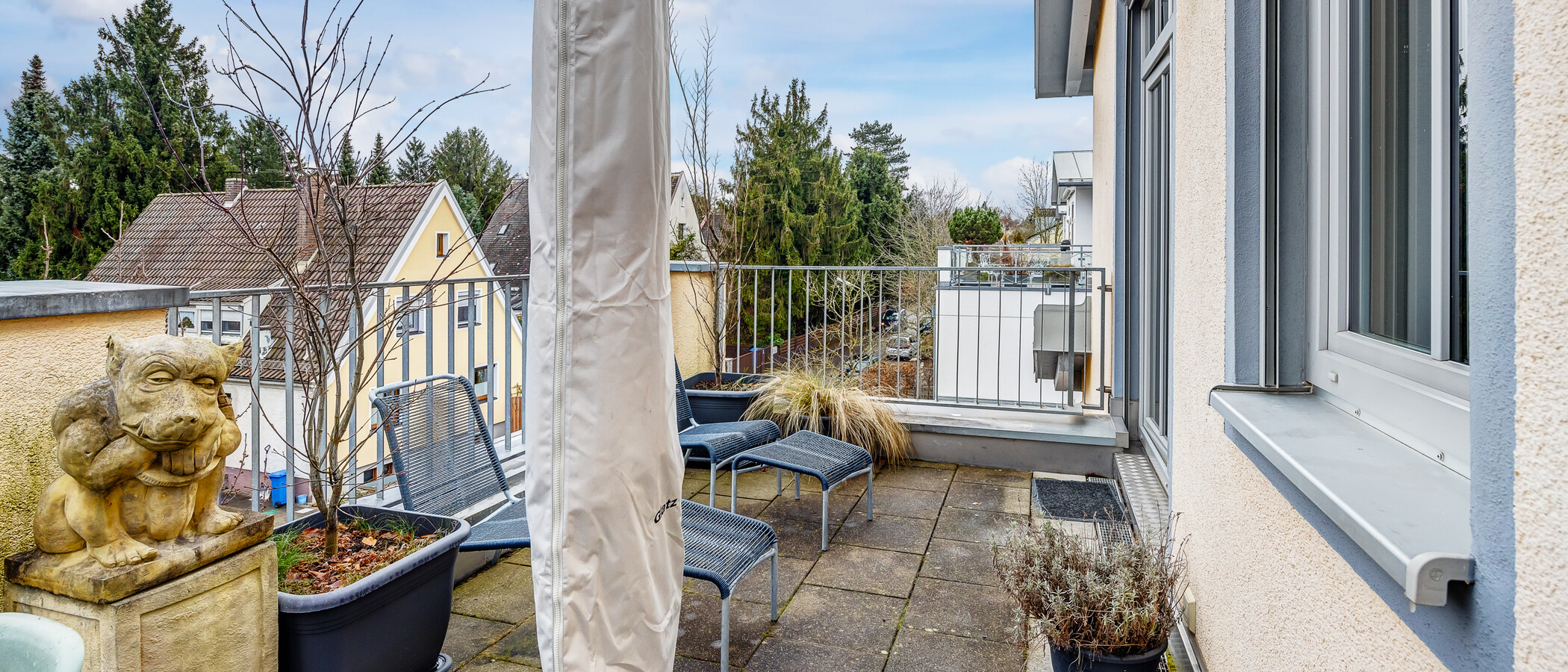 квартира München Fürstenried 02 терраса с крышей 12781