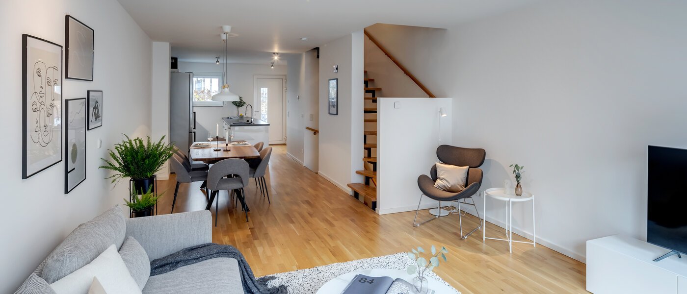 таунхаус München Schwabing - Domagkpark 01 жилое пространство 12793