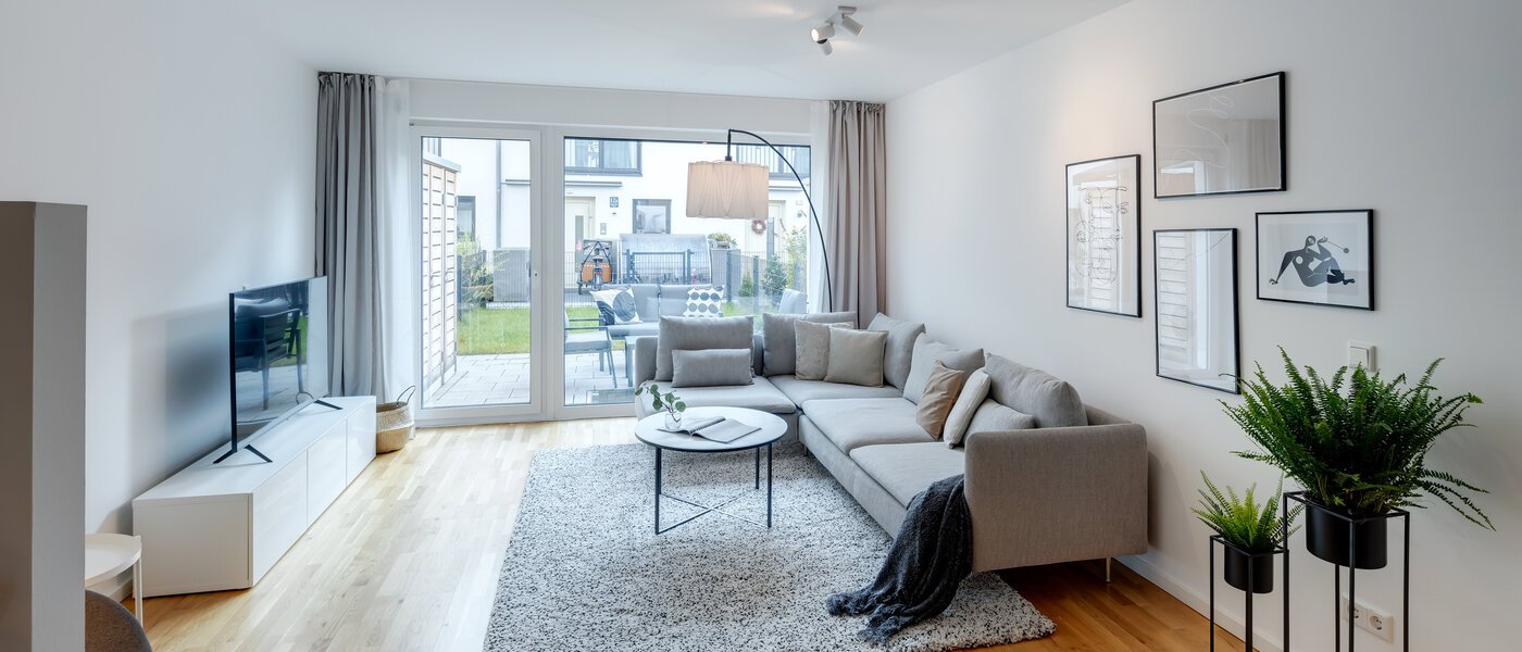 таунхаус München Schwabing - Domagkpark 03 жилое пространство 12793