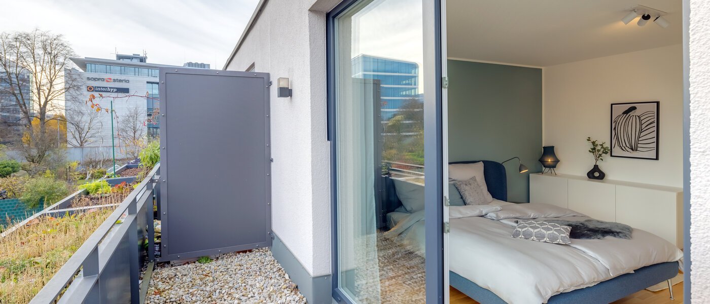 таунхаус München Schwabing - Domagkpark 01 1-я балкон 12793