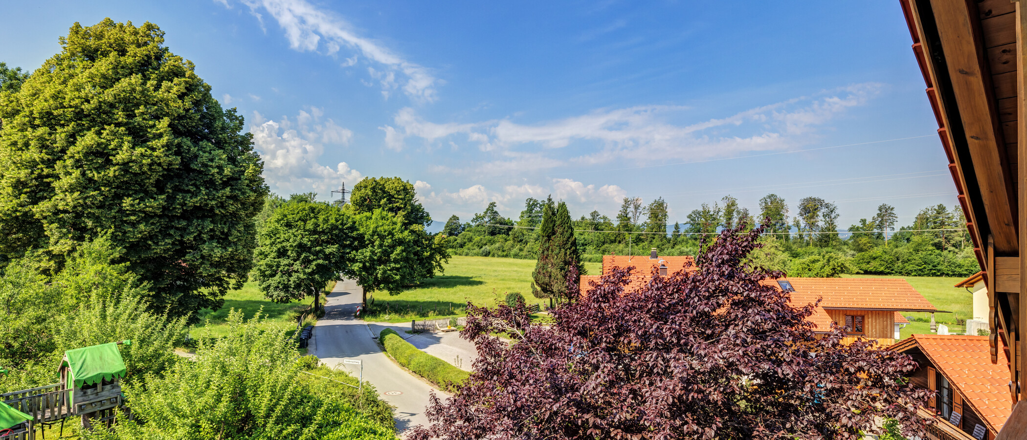 мансардная квартира Bad Heilbrunn 02 вид из окна 12826
