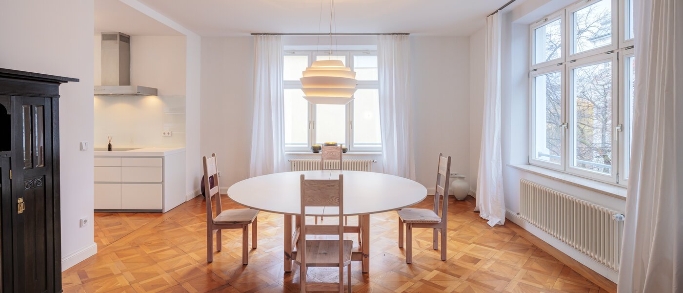 квартира München Nymphenburg 01 обеденный зал 12846