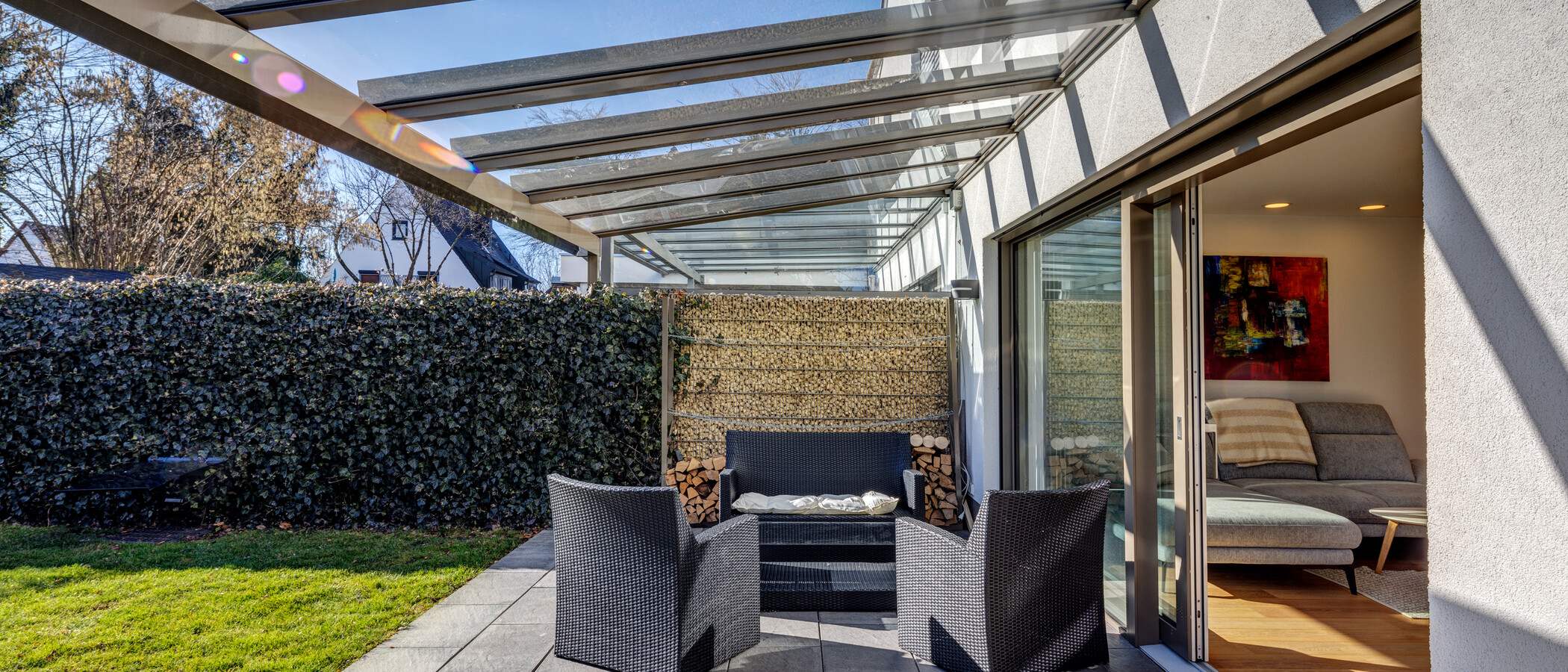 Половина двухквартирного жилого дома München Feldmoching 02 терраса 12903