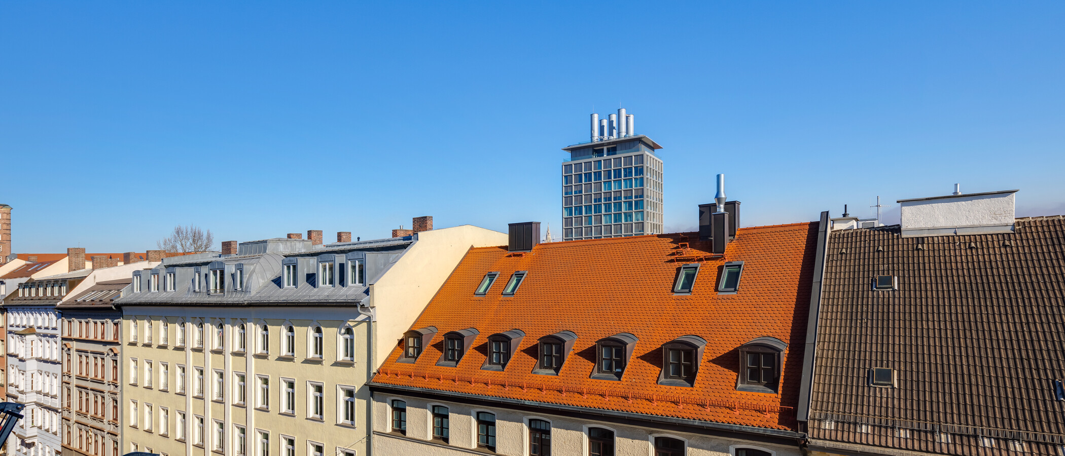мансардная квартира München Glockenbachviertel 02 вид из окна 12963