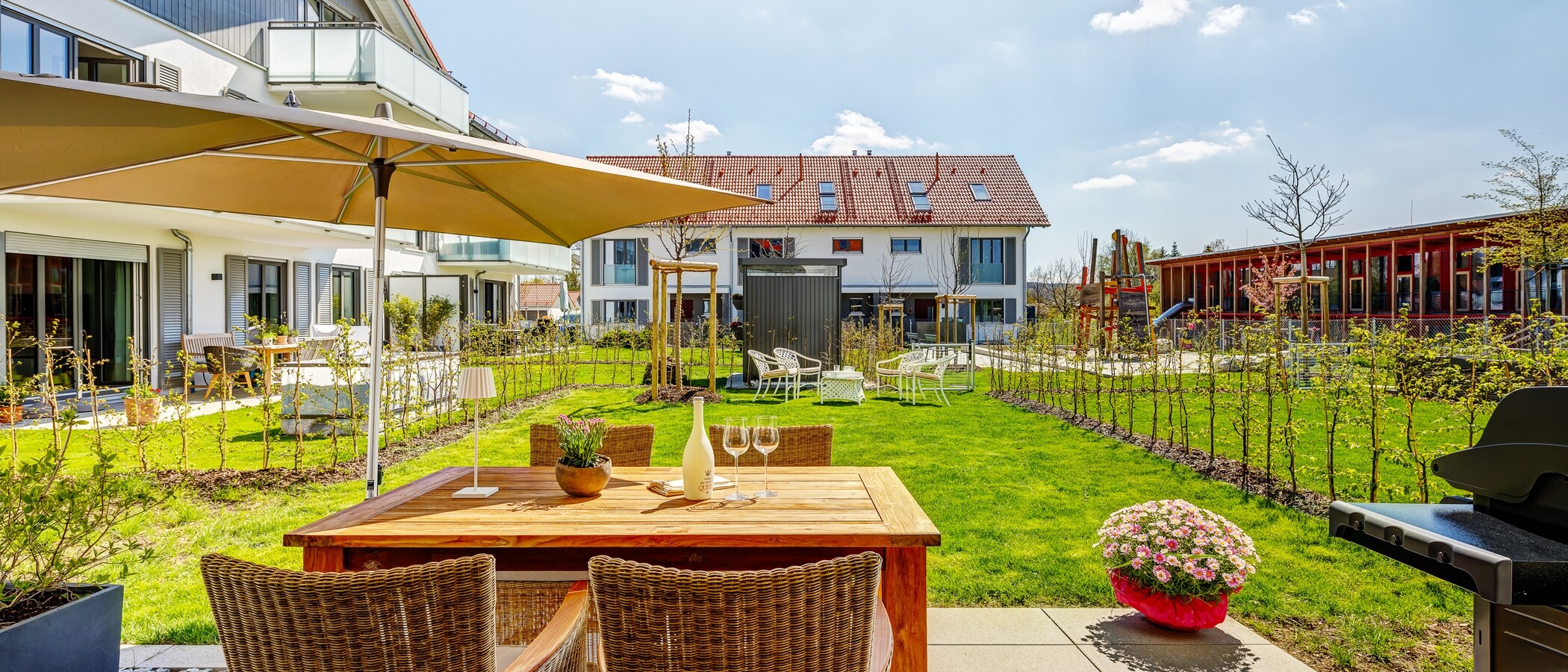 квартира с садом Andechs 03 терраса 12988