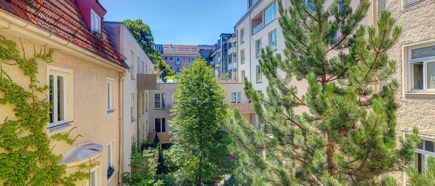 квартира München Schwabing-West (rund um den Hohenzollernplatz) 02 вид из окна 13089