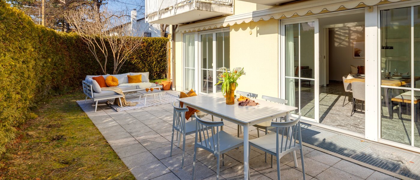 двухэтажная квартира München Trudering 02 сад 13109