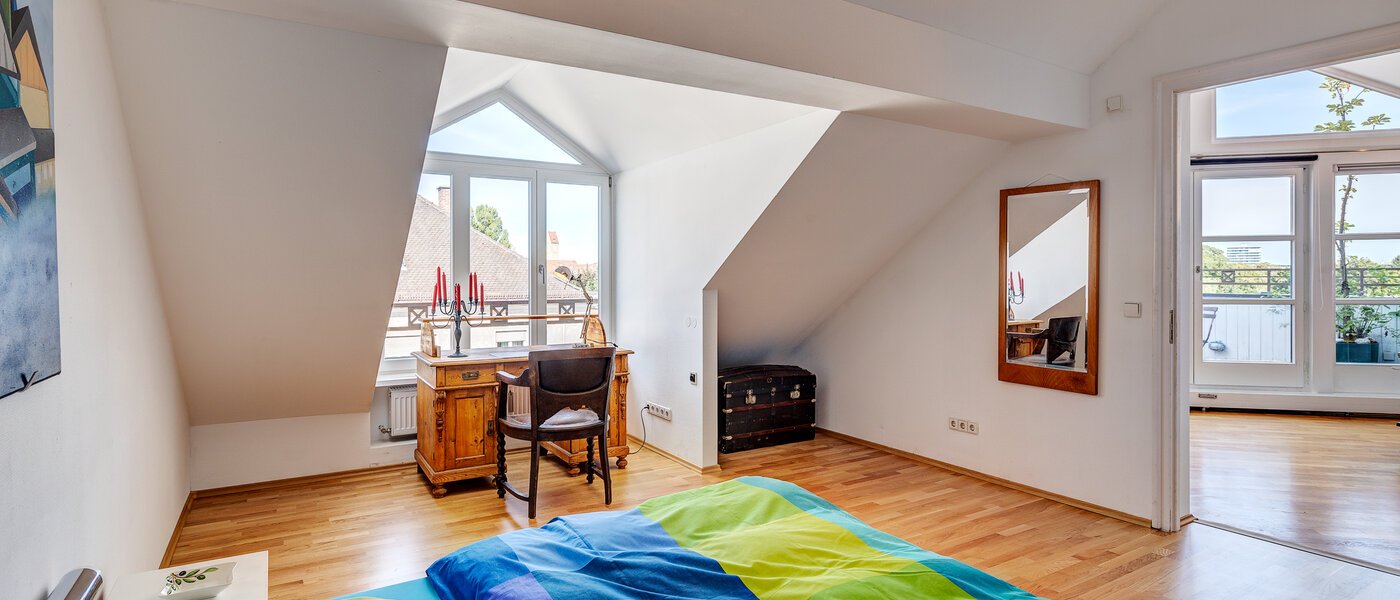 квартира München Schwabing (links der Leopoldstraße) 02 спальная комната 13164