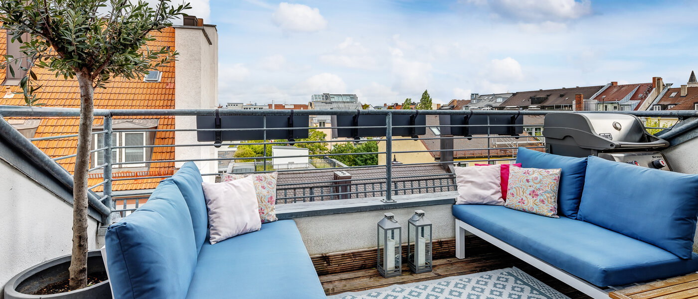 двухэтажная квартира-галерея München Maxvorstadt - Museumsviertel 01 терраса с крышей 13166